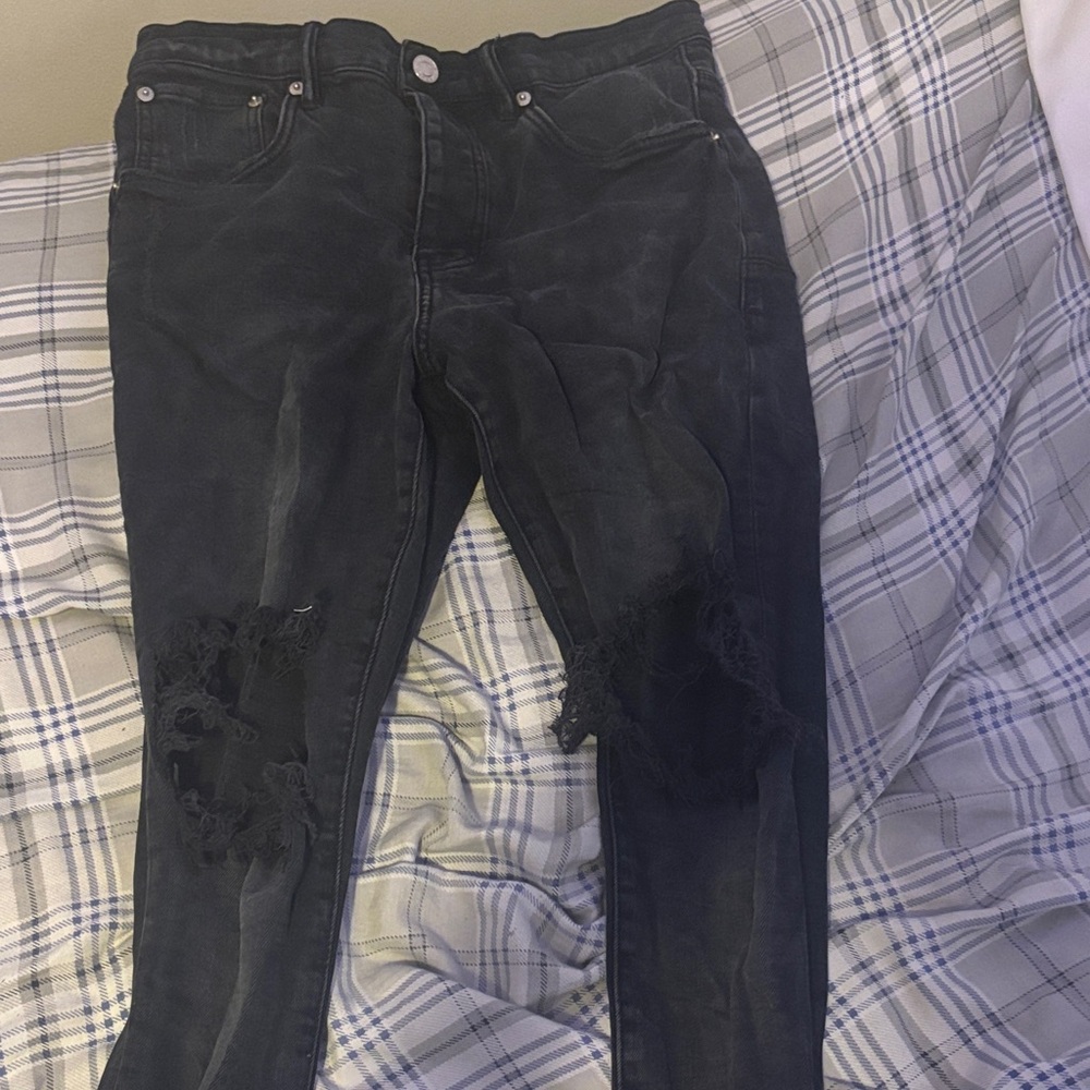 Purple Brand Black poo2 skinny jeans